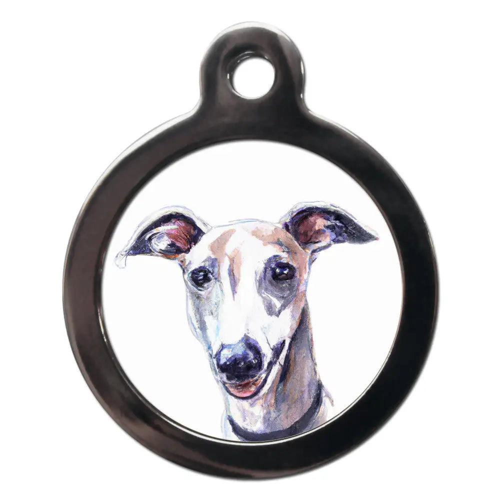 Whippet Portrait Dog Id Tag - Ps Pet Tags - 1