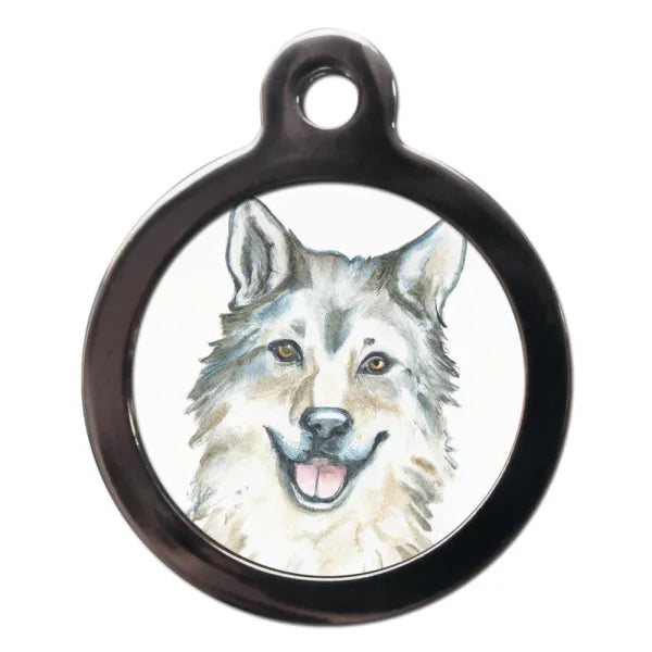 Wolfdog Portrait Dog Id Tag Ps Pet Tags 1