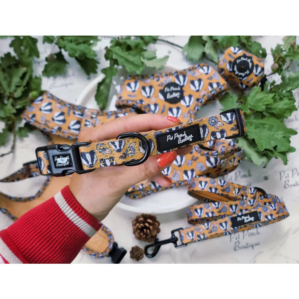 Woodland Badger Dog Collar - Pet Pooch - 1