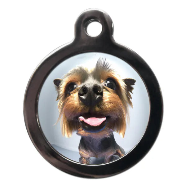 Yorkie Fish Eye Lens Dog Id Tag Ps Pet Tags 1