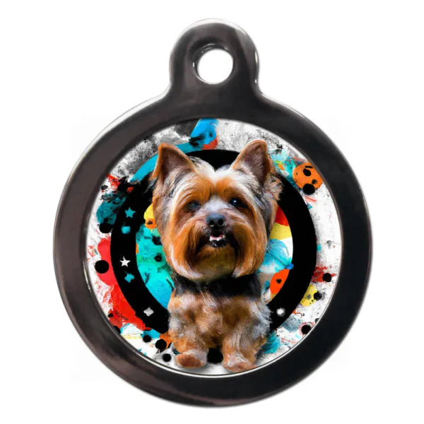 Yorkie Graffiti Dog Id Tag Ps Pet Tags 1