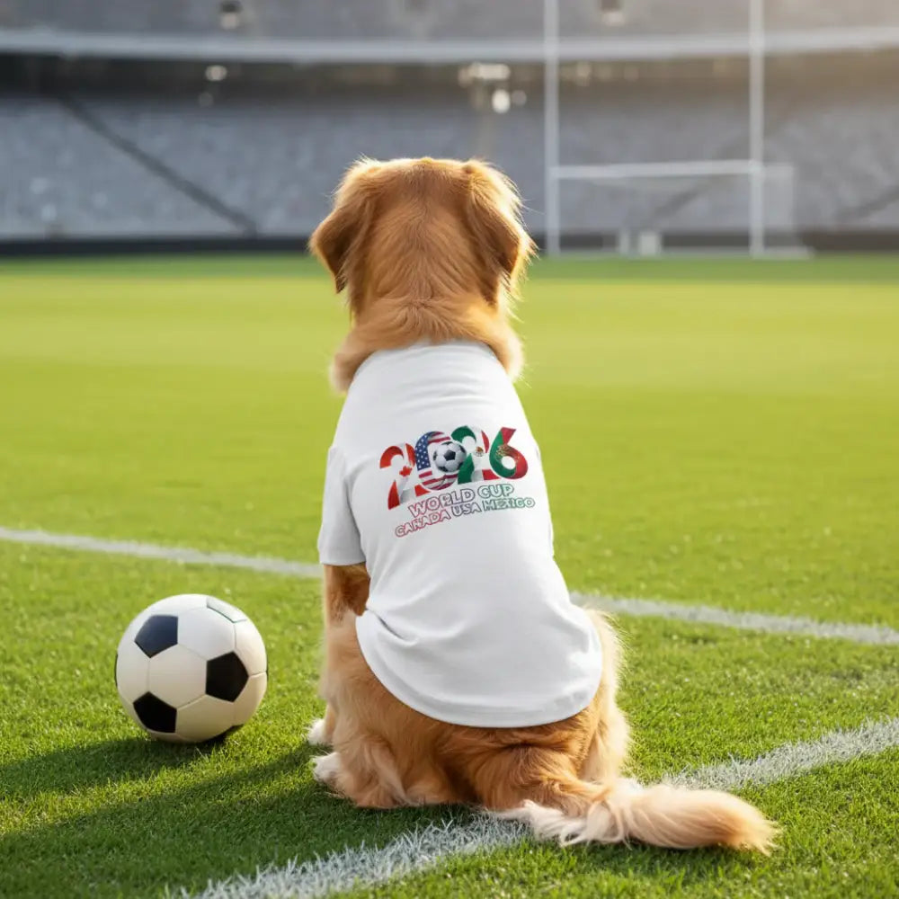 2026 World Cup Dog Football t Shirt - Poochie Fashion - 1