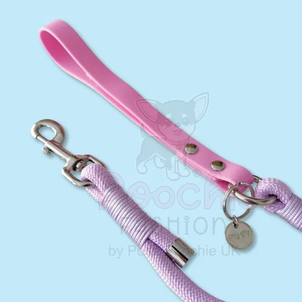 5ft Rope Dog Lead in Pastel Lilac Piggie 4