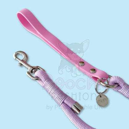 5ft Rope Dog Lead in Pastel Lilac Piggie 4