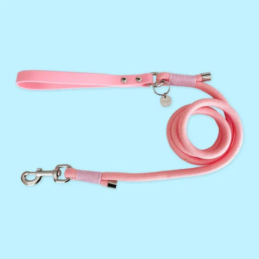 5ft Rope Dog Lead in Pastel Pink Piggie 1