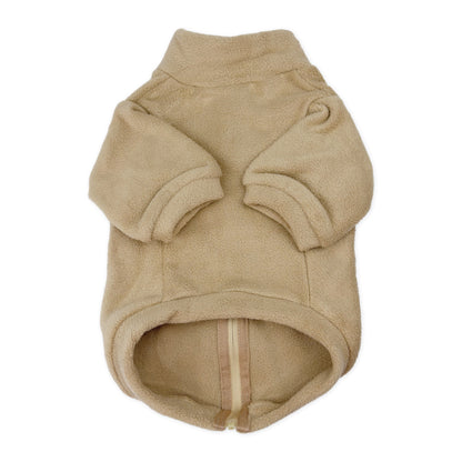 Polar Fleece Dog Zippy Jacket In Beige