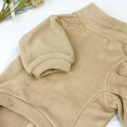 Polar Fleece Dog Zippy Jacket In Beige