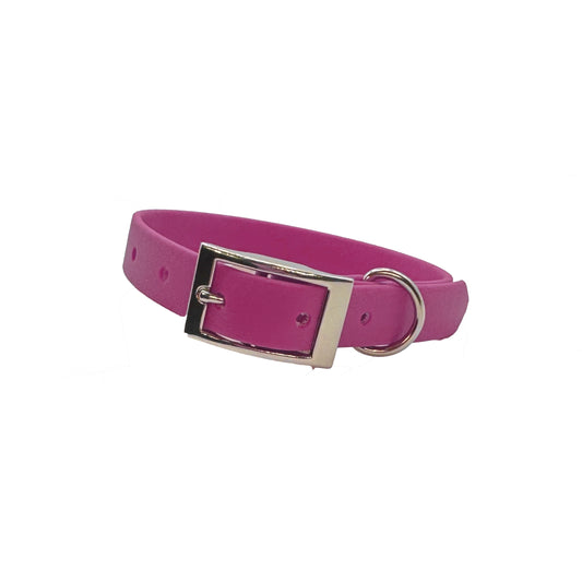 Biothane Waterproof Dog Collar In Magenta Pink