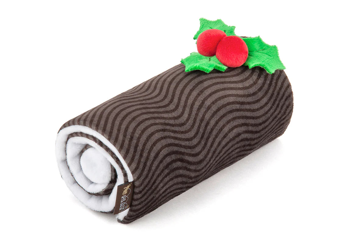Classic Yule Log Christmas Dog Toy By P.L.A.Y