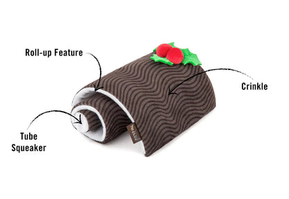 Classic Yule Log Christmas Dog Toy By P.L.A.Y