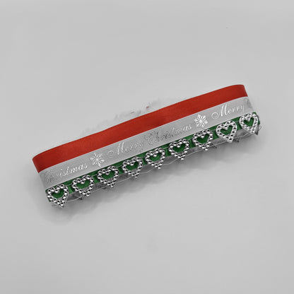 Christmas Hearts Fancy Dress Collar
