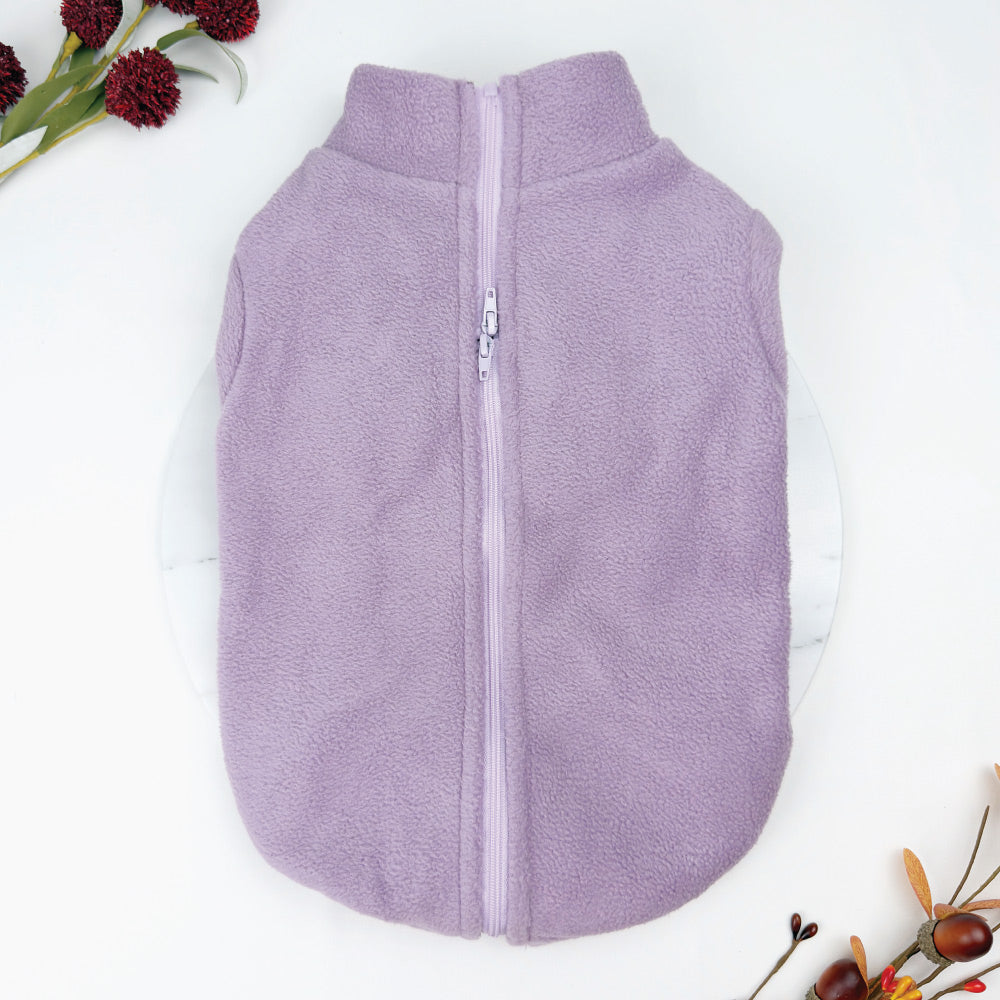 Polar Fleece Dog Zippy Jacket In Lilac