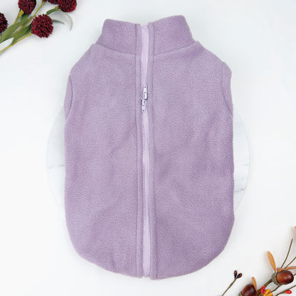 Polar Fleece Dog Zippy Jacket In Lilac