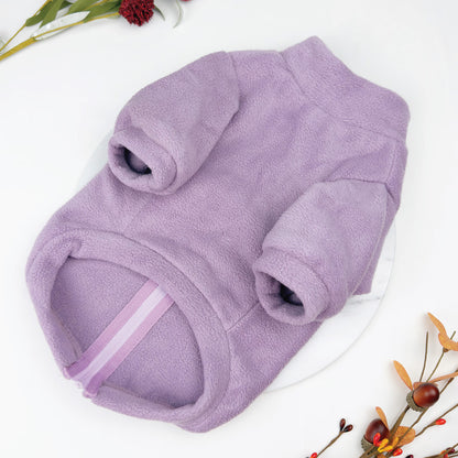 Polar Fleece Dog Zippy Jacket In Lilac