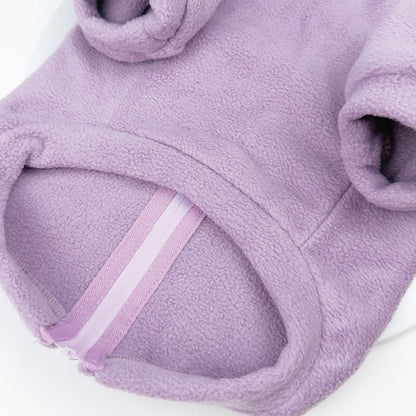 Polar Fleece Dog Zippy Jacket In Lilac