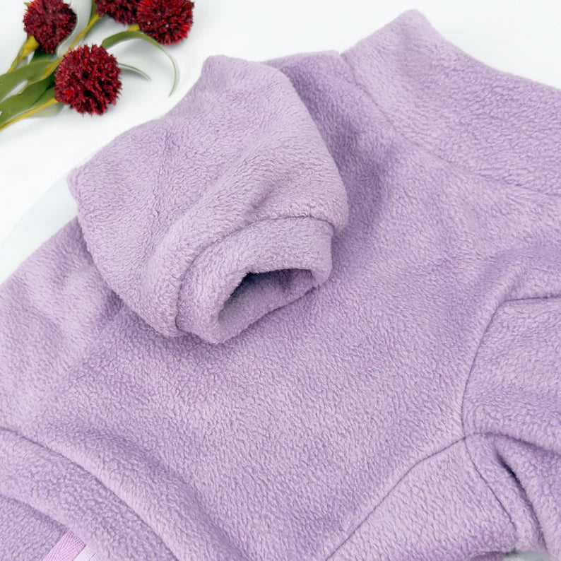 Polar Fleece Dog Zippy Jacket In Lilac