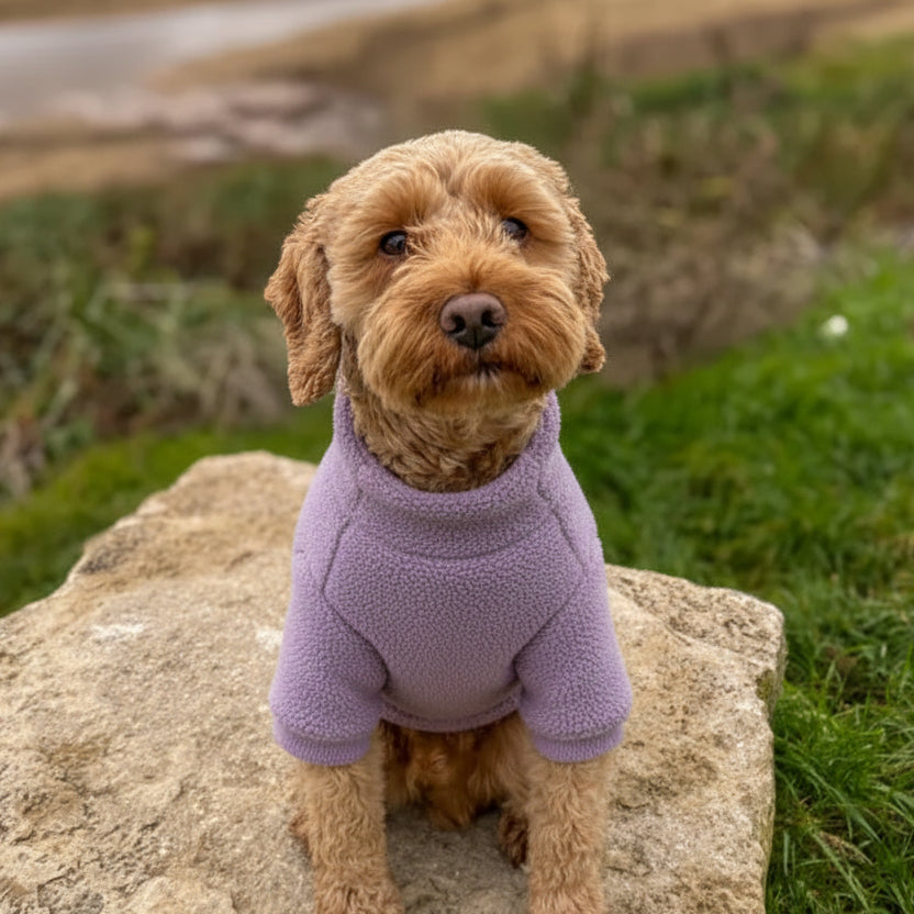 Polar Fleece Dog Zippy Jacket In Lilac
