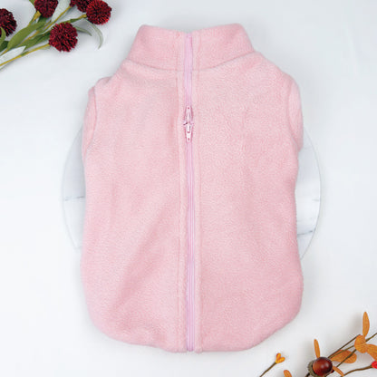 Polar Fleece Dog Zippy Jacket In Pink