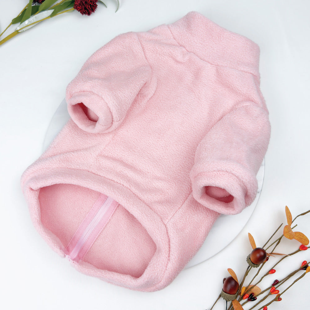 Polar Fleece Dog Zippy Jacket In Pink