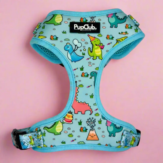 Jurassic Party Adjustable Dog Harness - Pupclub Couture - 1