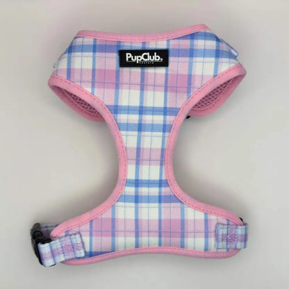 Adjustable Harness - Pink Tartan - Pupclub Couture - 1