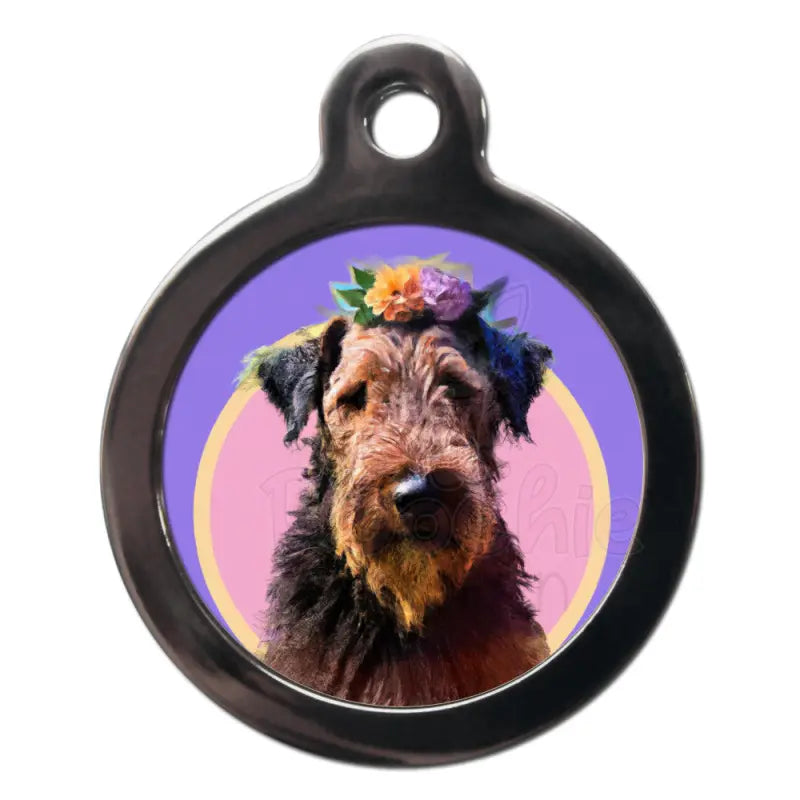 Airedale Terrier Hippy Dog Id Tag - Ps Pet Tags - 1