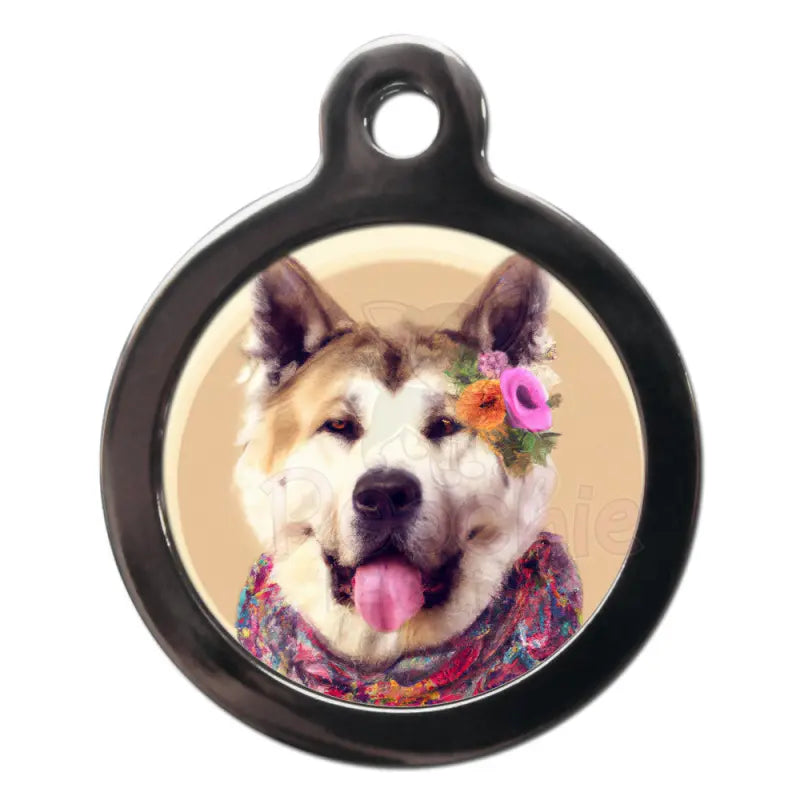 Akita Hippy Dog Id Tag - Ps Pet Tags - 1