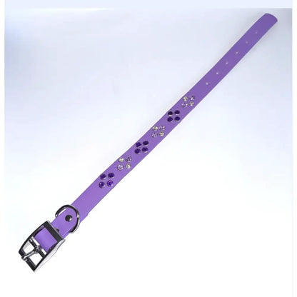 Amethyst Biothane Crystal Cluster Dog Collar - Poochie Fashion - 3