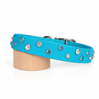 Aqua Biothane Crystal Confetti Dog Collar - Poochie Fashion - 1