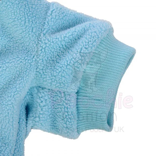 Aqua Blue Micro Fleece Dog Sweatshirt Rich Paw 3
