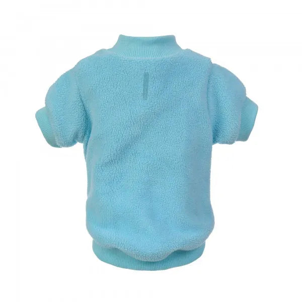Aqua Blue Micro Fleece Dog Sweatshirt Rich Paw 1