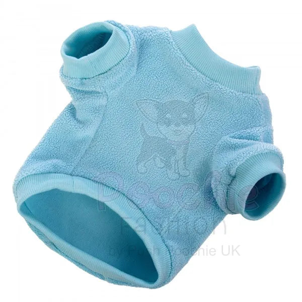 Aqua Blue Micro Fleece Dog Sweatshirt Rich Paw 2