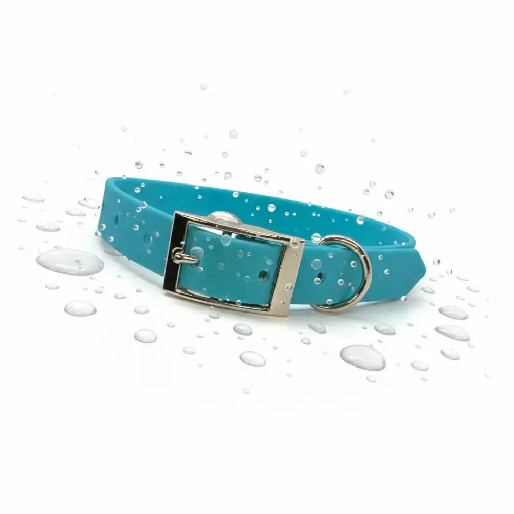 Aqua Waterproof Personalised Dog Collar with Large Diamante Letters - Poochie Fashion - 5