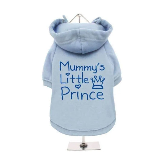 Baby Blue Mummy’s Little Prince Dog Hoodie Sweatshirt - Sale - 1