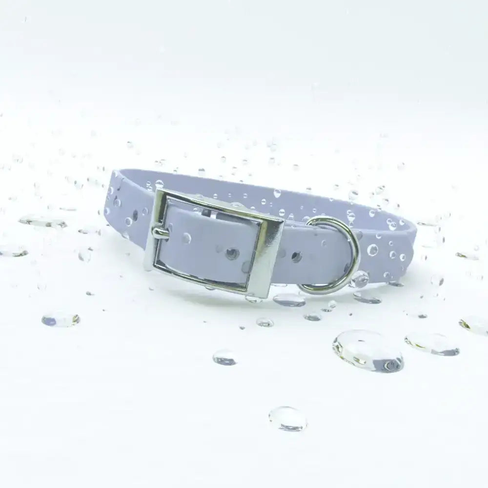 Baby Blue Waterproof Personalised Dog Collar with Large Diamante Letters - Poochie Fashion - 6