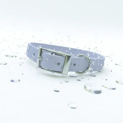 Baby Blue Waterproof Personalised Dog Collar with Large Diamante Letters - Poochie Fashion - 6