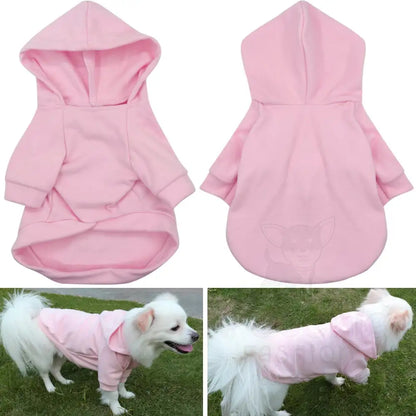Baby Pink Christmas Princess Fleece Dog Hoodie - Poochie Fashion - 5