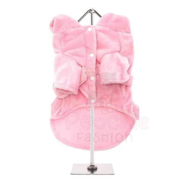 Baby Pink Plush and Fluffy Dog Bathrobe - Urban Pup - 3