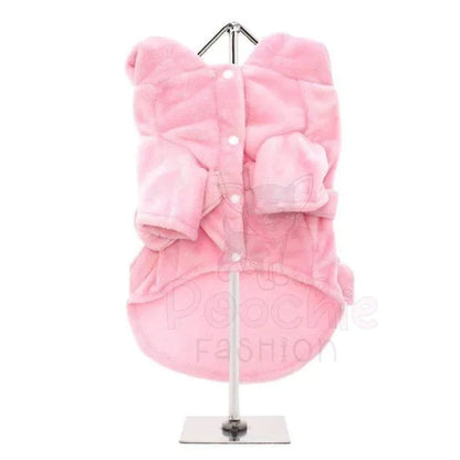 Baby Pink Plush and Fluffy Dog Bathrobe - Urban Pup - 3