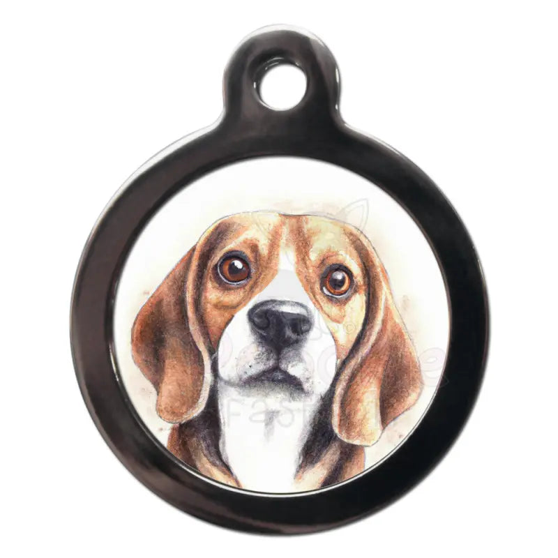 Beagle Portrait Dog Id Tag - Ps Pet Tags - 1
