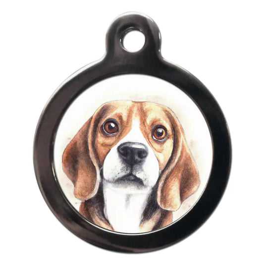 Beagle Portrait Dog ID Tag - PS Pet Tags - 1