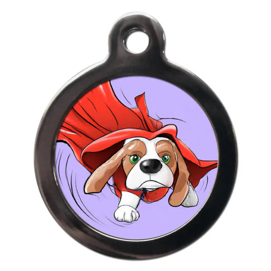 Beagle Superdog Dog ID Tag - PS Pet Tags - 1