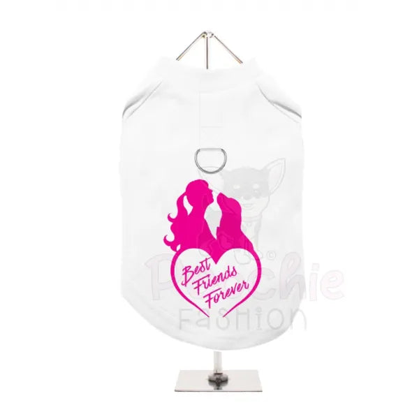 Best Friends Forever Heart Harness Lined Dog T-shirt - Urban - 2