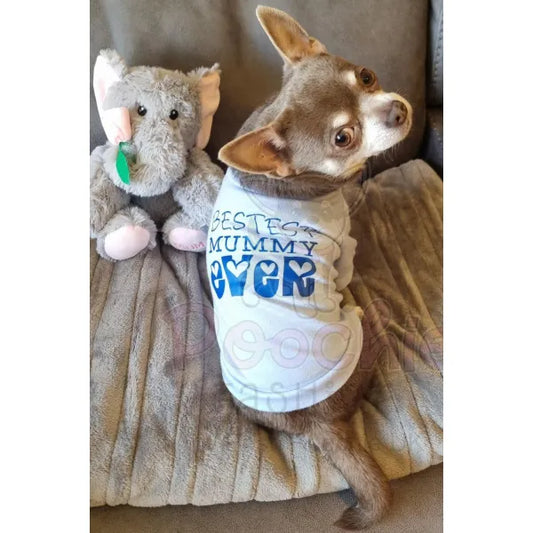 Bestest Mummy Ever Dog T-shirt Baby Blue - Urban - 2