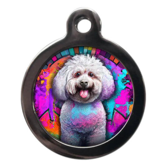 Bichon Frise Graffiti Dog Id Tag - Ps Pet Tags - 1