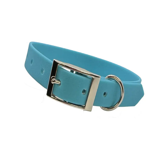 Biothane Dog Collar in Aqua - Poochie Fashion - 1