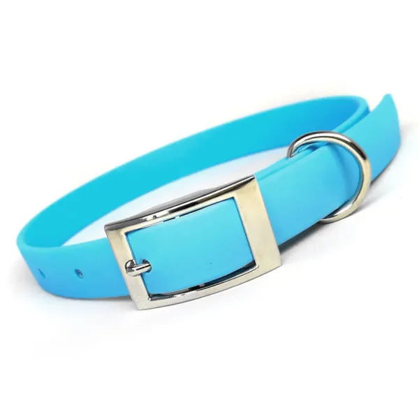 Biothane Dog Collar in Aqua - Poochie Fashion - 1