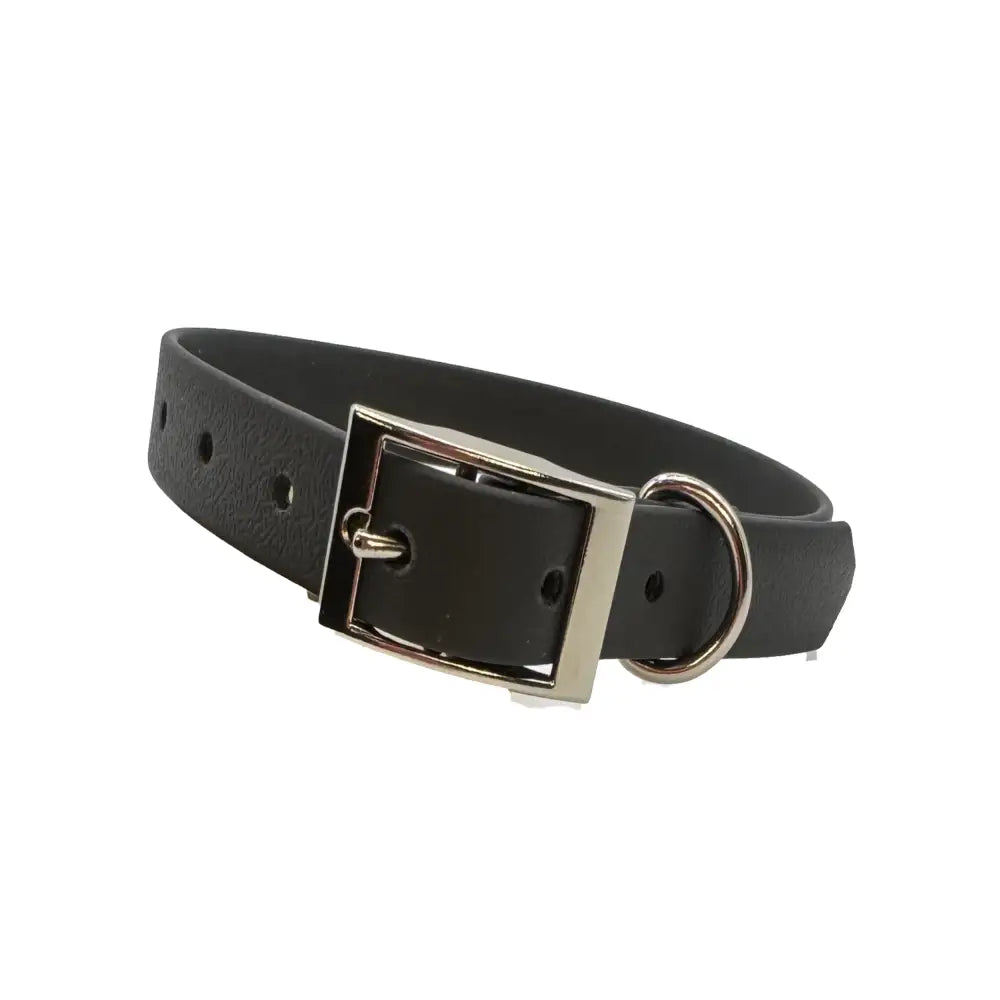 Biothane Waterproof Dog Collar in Black - Poochie Fashion - 1
