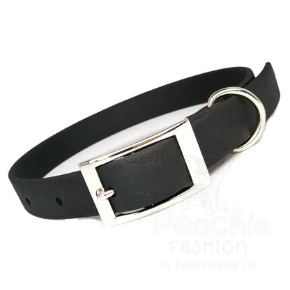 Biothane Dog Collar in Black - Poochie Fashion - 3