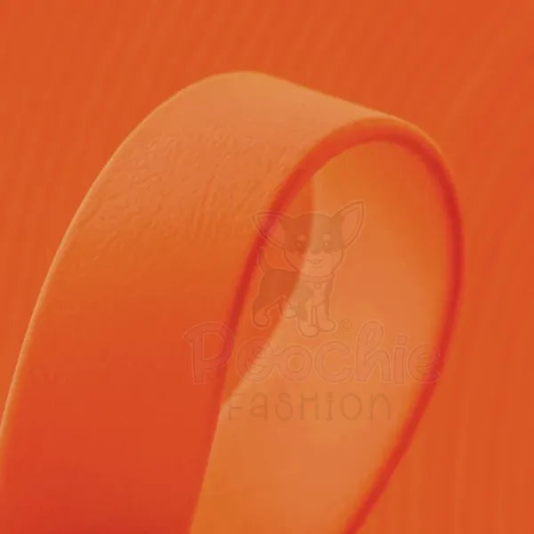 Biothane Dog Collar in Neon Orange - Poochie Fashion - 2